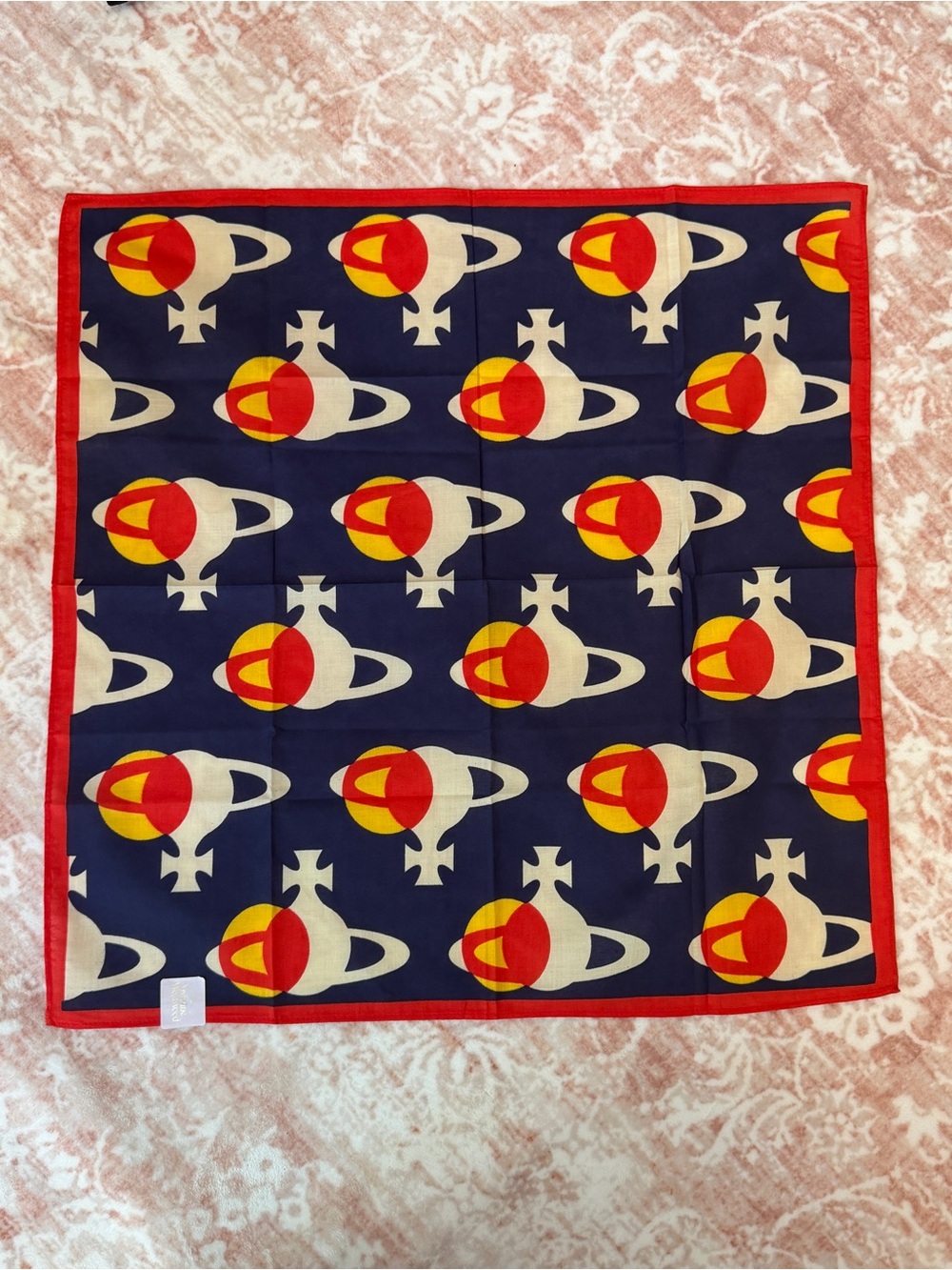 Vivienne Westwood navy&red orb handkerchief